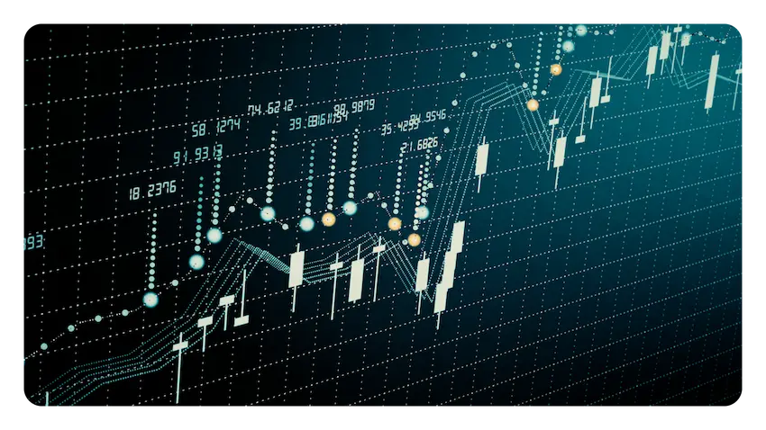 Une image d'un graphique de change affiché sur un écran