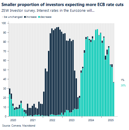 Smaller proportion of investors expecting more ECB rate cuts