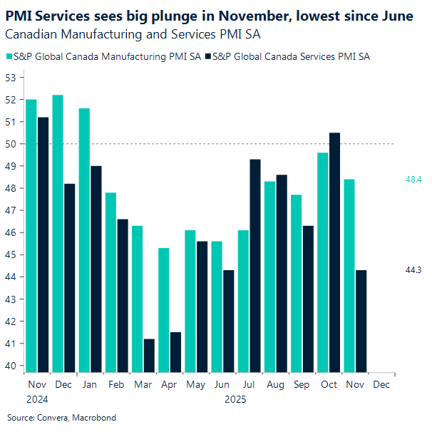 PMI services sees big plunge in November, lowest since June