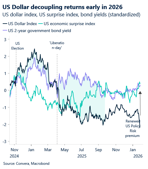 January 2026 chart: US dollar decoupling returns in 2026