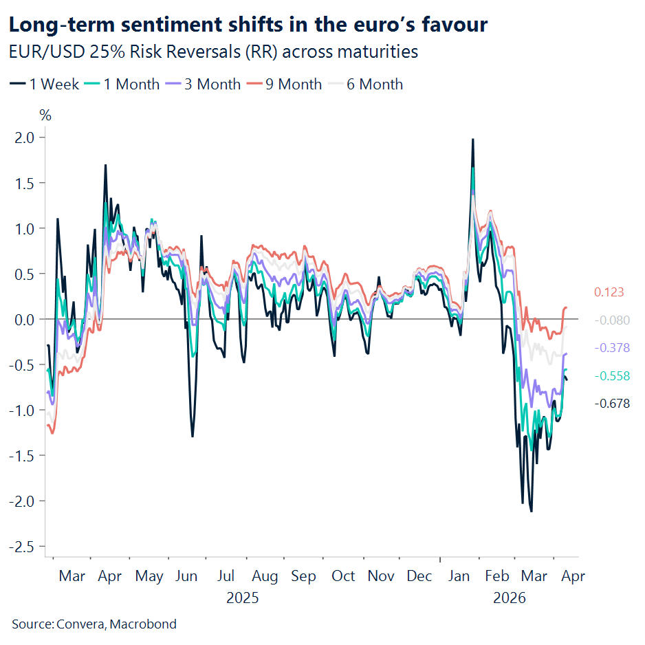 Chart of EUR risk reversals 