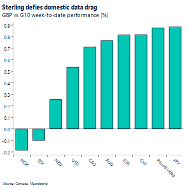 Sterling defies domestic data drag