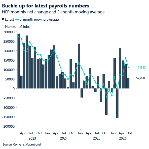 Chart of US NFP reports