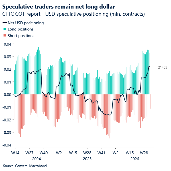Chart of USD speculative positioning 